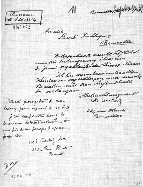 © National Archives of Belgium, Individual files from the Foreigner Police