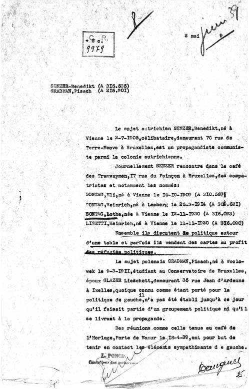 © National Archives of Belgium, Individual files from the Foreigner Police
