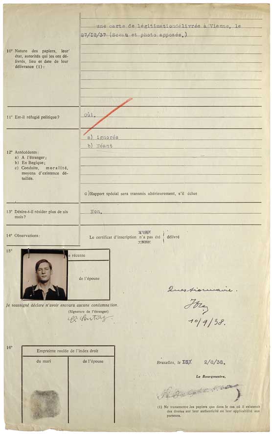 © National Archives of Belgium, Individual files from the Foreigner Police
