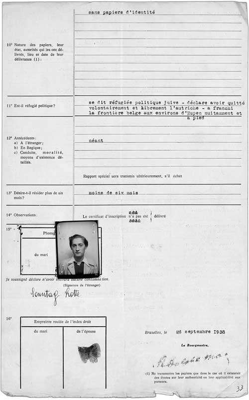 © National Archives of Belgium, Individual files from the Foreigner Police